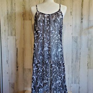 Old Navy Leaf Print SwimSuit Cover Up Dress 0054